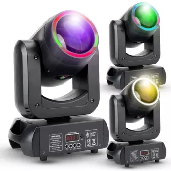 LIGHT4ME MH BEAM 150 RING pohyblivá hlava beam s RGB prstencem