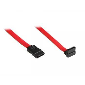 Datový kabel SATA III s úhlovým konektorem EXSYS, 0,5 m, červený EX-K3605