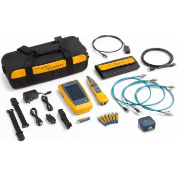 Fluke Networks LinkIQ Duo Industrial Ethernet sada pro testování kabelů a sítě s M12 adaptéry, PoE, až 10 Gb/s, Li-Ion, CAT 3-8 6029135