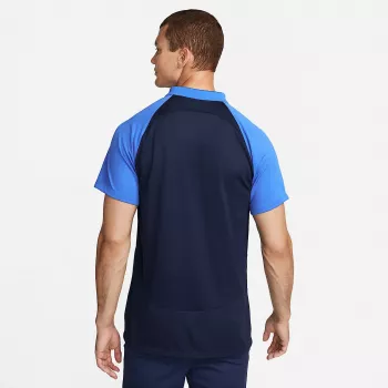 Pánské polo tričko s krátkým rukávem Nike Academy Pro, Obsidian/bílá, DH9228 451, L