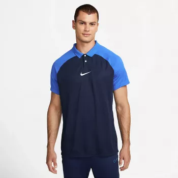 Pánské polo tričko s krátkým rukávem Nike Academy Pro, Obsidian/bílá, M
