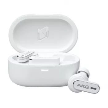 Bezdrátová sluchátka do uší AKG N5 Hybrid s potlačením hluku, bílá, Bluetooth 5.3
