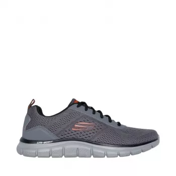 Skechers Track Leshur Men's Training Sneakers, Charcoal/Orange, EU 44