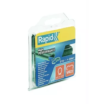 Spony na plotové pletivo RAPID TOOLS VR22, pozinkovaná ocel se zeleným plastovým povlakem, 13 Gauge, délka ramene 12 mm, 1000 ks 40108802