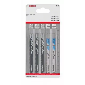 Sada pilových listů do přímočaré pily Bosch Accessories 2608667855 Basic pro dřevo a kov, 5dílná, univerzální stopka