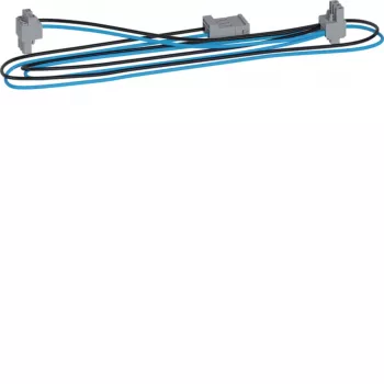 Y propojovací kabel HAGER KU9S115YE, černomodrý, 1,5 m, 1 zástrčka na 2 zásuvky