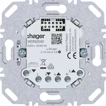 Univerzální stmívací vložka s tlačítkem HAGER WDN2040, pod omítku, 1násobná, 230V, 20-400W