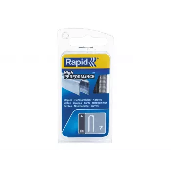 Kabelové svorky Rapid Tools typ 7, 12 mm, pozinkované s proříznutím, ploché drátěné svorky – 1 ks (40109523)