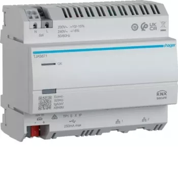 KNX IP gateway Hager Domovea basic TJAS671, server pro chytrou domácnost