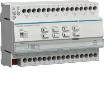 Spínací/žaluziový aktor HAGER TYMS616D KNX Secure, 16/8násobný