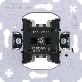 Tlačítko Hager WDE505601 1pólové 1 NO 250 V AC 10 A pro montáž do sádrokartonu