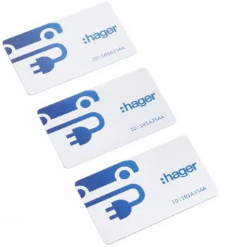 RFID karty HAGER XVA410, balení 3 ks, Mifare Classic 1K, 13,56 MHz, bílé