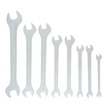 Facom 31.JE8T Extra-Flat Double Open-End Wrench Set, Metric, 8 Pieces, 6-24 mm