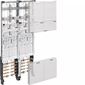 Kompletní pole pro elektroměr HAGER ZK3EN24 s univerzálním Z zapojením, 4 místa pro elektroměr, BKE-I, 2 pole široké, 1050 mm