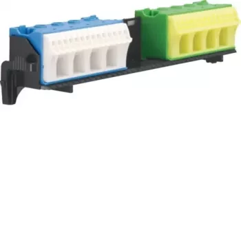 Svorkovnice PE/N Hager s nosičem 2x18 Quick-Connect FZ382