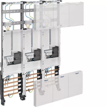 Kompletní pole pro elektroměr HAGER ZL33W4N, 3fázové, 3bodové, 1050 mm, 3 pole
