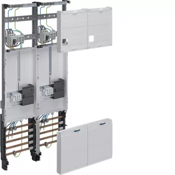 Kompletní pole pro elektroměr HAGER 2 místa pro elektroměr Universal Z H1050 mm 2 pole Hessen Design ZK34C3N