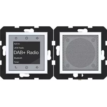 Rádio Touch UP DAB+ Bluetooth reproduktor HAGER WAN6110WG, podomítkový
