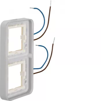 Rámeček Hager WNA712 W.1 1násobný s modrým LED osvětlením, 230V, polární bílá