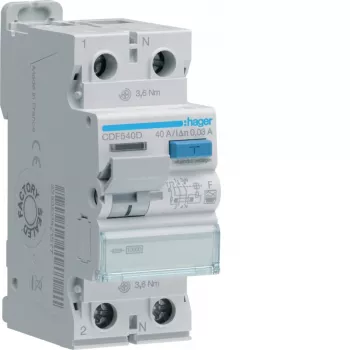 Proudový chránič HAGER CDF540D 2P 40A 30mA Typ F 10kA