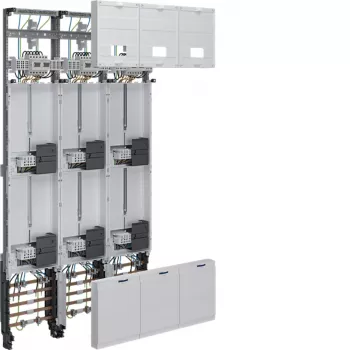 Hager universZ kompletní pole pro elektroměry 1350x750mm 3fázové 6 pozic pro elektroměry 10 mm² s odpojovací funkcí ZL53W8NT