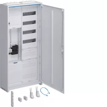 Kompletní rozvaděč elektroměrů Hager ZB325C15LS 1 místo pro elektroměr 5 rozvodných řad APZ pole 1100mm dopravně bílý