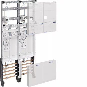 Kompletní pole HAGER ZK3EH62, 2 pozice elektroměru, BKE-I, hlavní vypínač