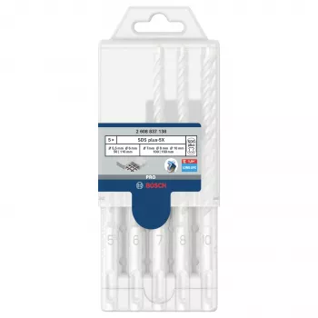 Sada vrtáků SDS plus-3 Bosch 2608837138, 5dílná (5-10 mm)
