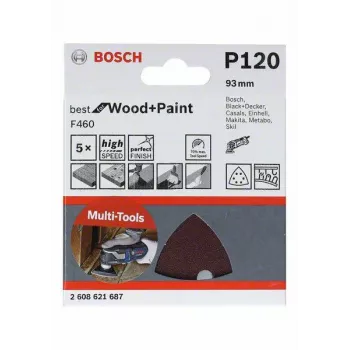 Delta brusný papír Bosch 2608621688, zrnitost 180, 93 mm, 5 ks