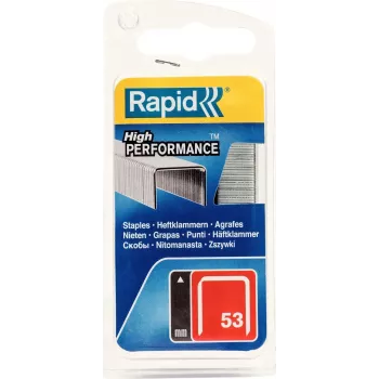 RAPID TOOLS Type 53 Fine Wire Staples 6 mm Galvanized Steel, 1250 Pack 40109502