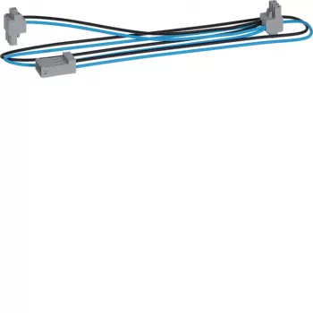 KNX Y kabel HAGER KU9S80YE, černo-modrý, 1 samec na 2 samice, 0,8 m