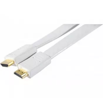 Plochý kabel High Speed HDMI EXERTIS CONNECT, pozlacené konektory, HDMI Type-A samec na Type-A samec, bílý, 1,8 m 128312