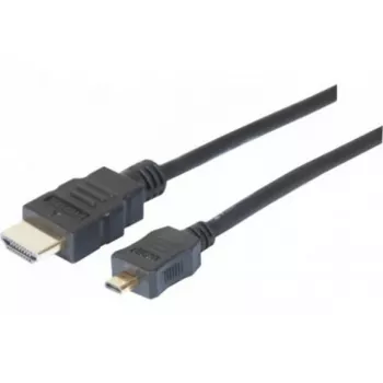 Micro HDMI kabel EXERTIS CONNECT High Speed s Ethernetem, pozlacený, HDMI Typ A na Micro HDMI Typ D, 1,0 m 128490