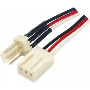 Prodlužovací napájecí kabel pro ventilátor EXERTIS CONNECT, 3pinový, 0,45 m, černý, 146871