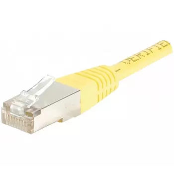 Propojovací kabel EXERTIS CONNECT Cat.6 F/UTP, 1 m, žlutý, slim s ochranou západky 842101