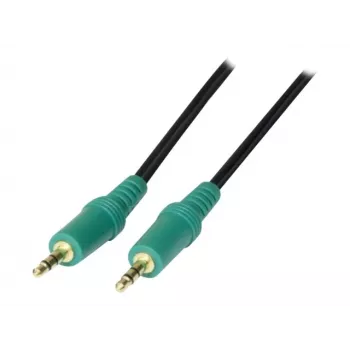Audio kabel TECLINE, 3,5 mm stereo jack samec na samce, 5,0 m, černý, 108897