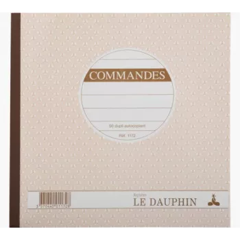 Blok objednávkových formulářů Le Dauphin Manifold Commandes, 210 x 210 mm, dvoudílný samopropisovací, 50 sad, bílý/žlutý (1172D)