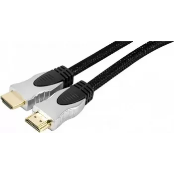 High Speed HDMI kabel s Ethernetem EXERTIS CONNECT, pozlacený, opletený, 1,5 m, černý, 127899