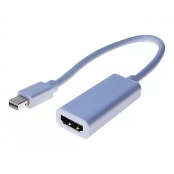 Adaptérový kabel Mini DisplayPort samec na HDMI samice Exertis Connect 15 cm, bílý, pasivní, 1080p, 127437