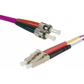 Eco OM4 optický patch kabel LC Duplex na ST Duplex, 50/125 µm, erika violet, 1,0 m, UPC Polish Exertis Connect 392791
