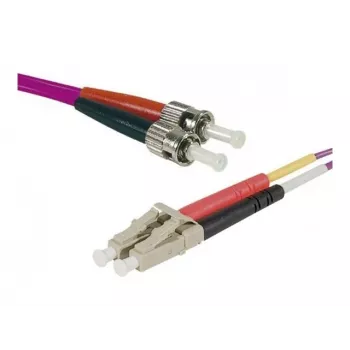Eco OM4 optický patch kabel LC Duplex na ST Duplex, 50/125 µm, erika violet, 1,0 m, UPC Polish Exertis Connect 392791