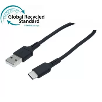 Kabel USB 2.0 Exertis Connect, 60 W, USB-A na USB-C, černý, 1,0 m (532555)