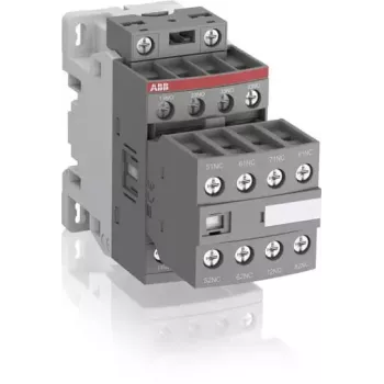 ABB NF44E Auxiliary Contactor 100-250V AC/DC, 4NO+4NC, Screw Terminals, DIN Rail