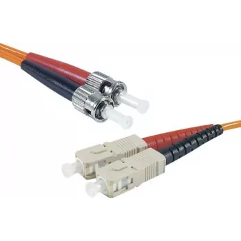 Vláknový propojovací kabel Multimode Duplex EXERTIS CONNECT ST/UPC na SC/UPC, OM2 50/125µm, LSZH, oranžový, 2m 392702