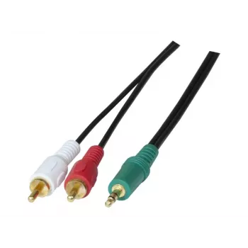 Audio kabel Exertis Connect 108791 3 m 3,5mm na 2 x RCA samec černý