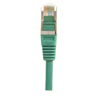 Propojovací kabel Cat.6 F/UTP EXERTIS CONNECT, zelený, 1,0 m, tenká koncovka s ochranou západky 842102