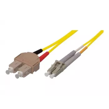 TECLINE OS2 Singlemode Fibre Patch Cable SC Duplex to LC Duplex, 9/125 µm, UPC, LSZH, Yellow, 7.5 m 39989607