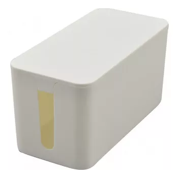 Malá box na organizaci kabelů Exertis Connect pro prodlužovací lišty, bílý, 240 x 120 x 130 mm 573425