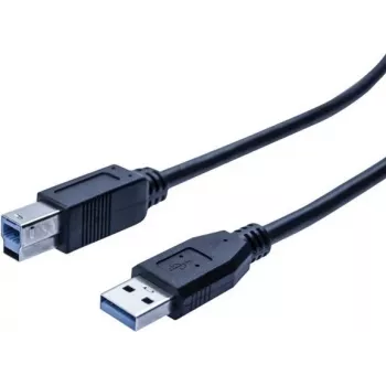 EXERTIS CONNECT USB 3.0 Cable, USB-A Male to USB-B Male, 1.0 m, Black, 5 Gbps 532464
