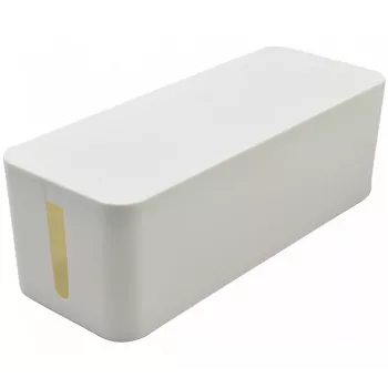 Exertis Connect Large Cable Management Box for Power Strips, White, 400 x 160 x 135 mm 573423